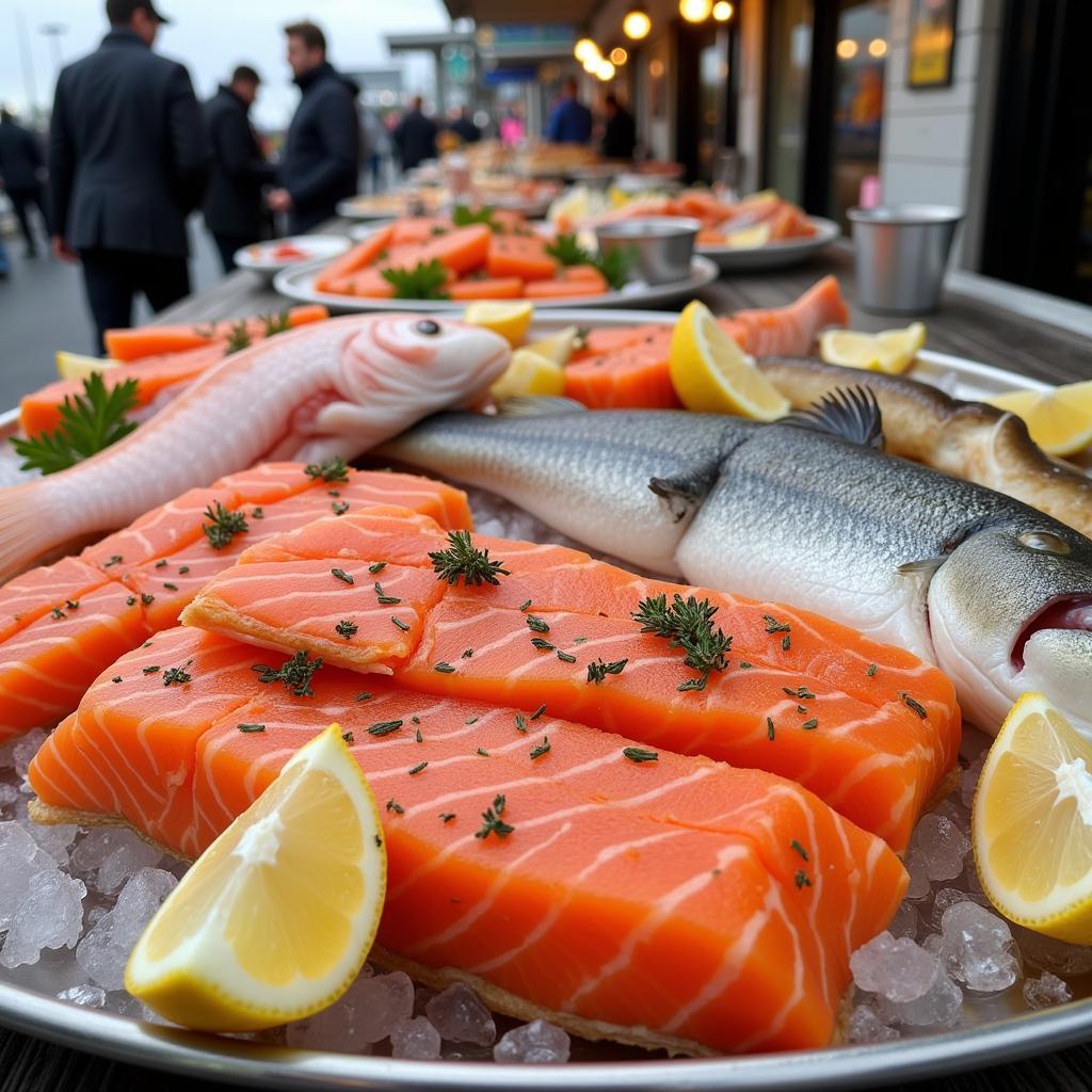 A Colorful Platter of Fresh Icelandic Seafood