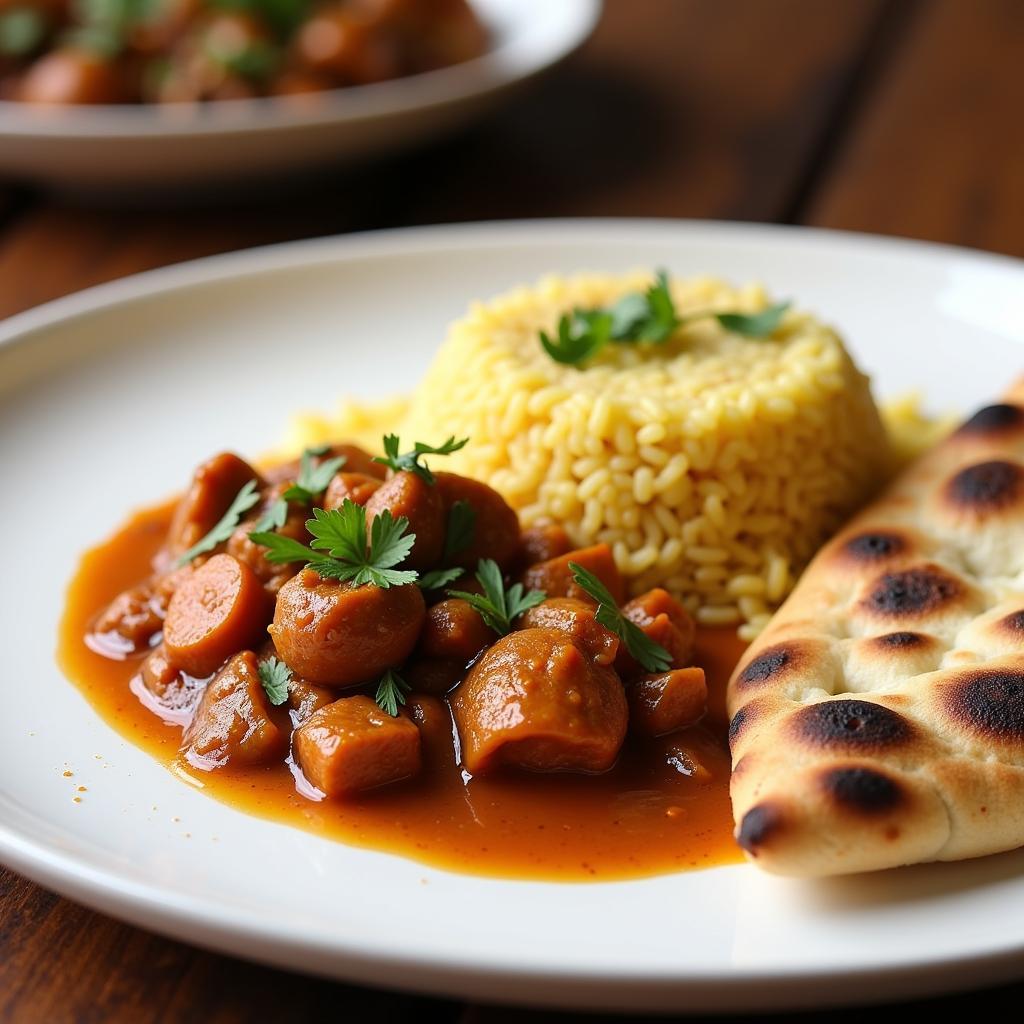 Elegant Plated Indian Meal in San Jose