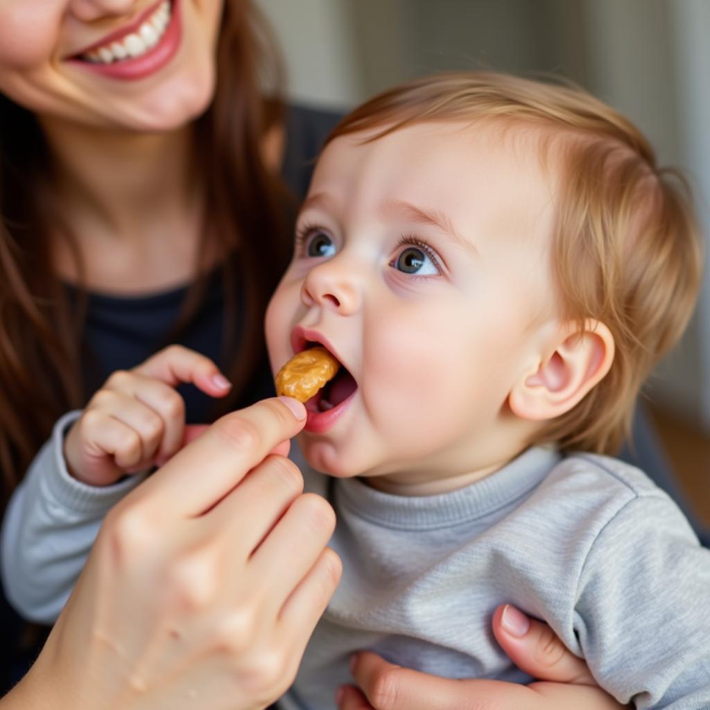 Introducing allergens to baby: peanut butter