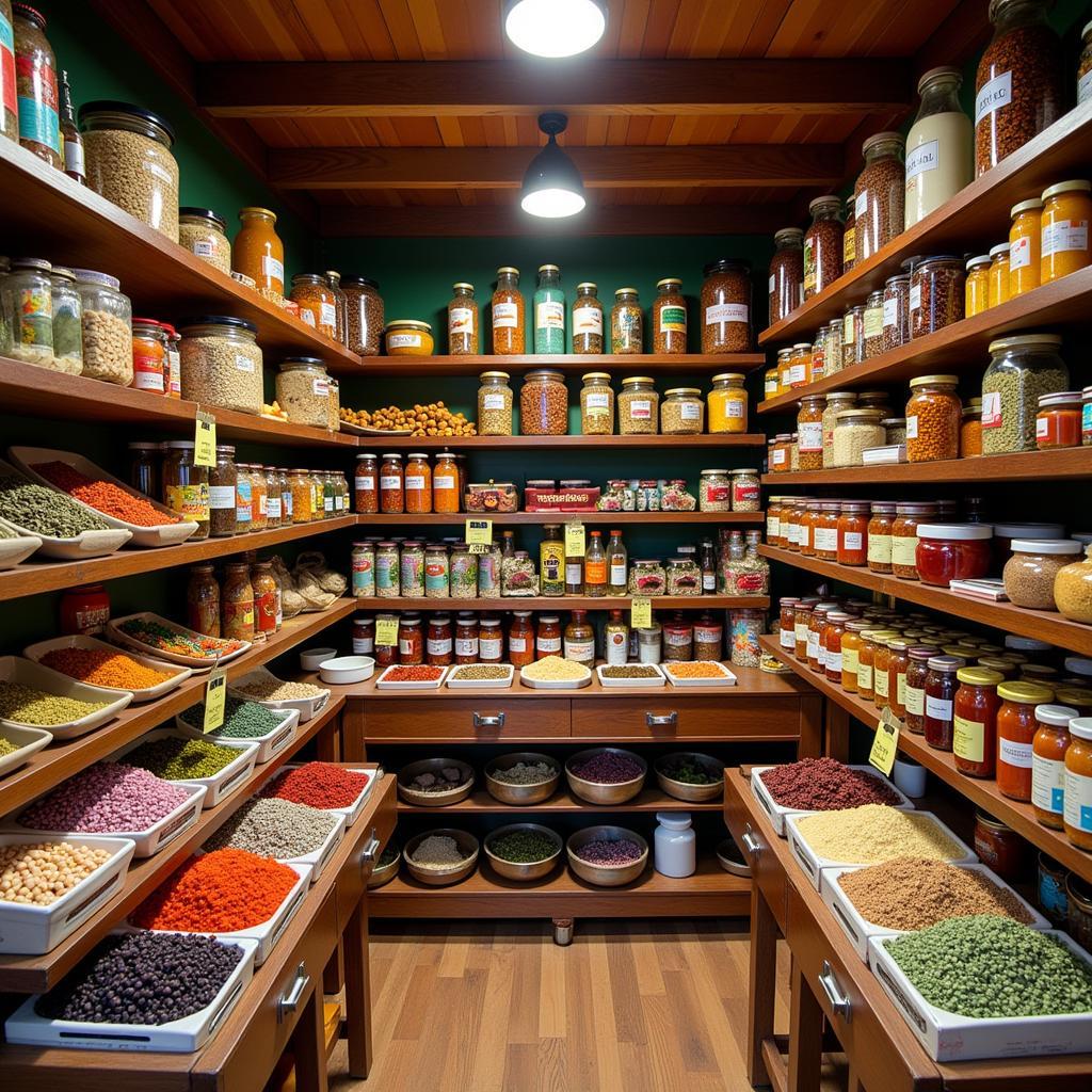 A vibrant display of Iranian food products