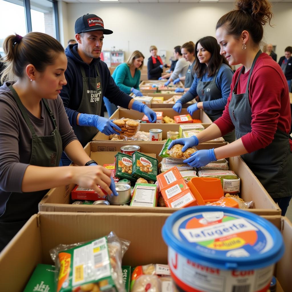 Volunteers at a Jacksonville, Arkansas Food Pantry