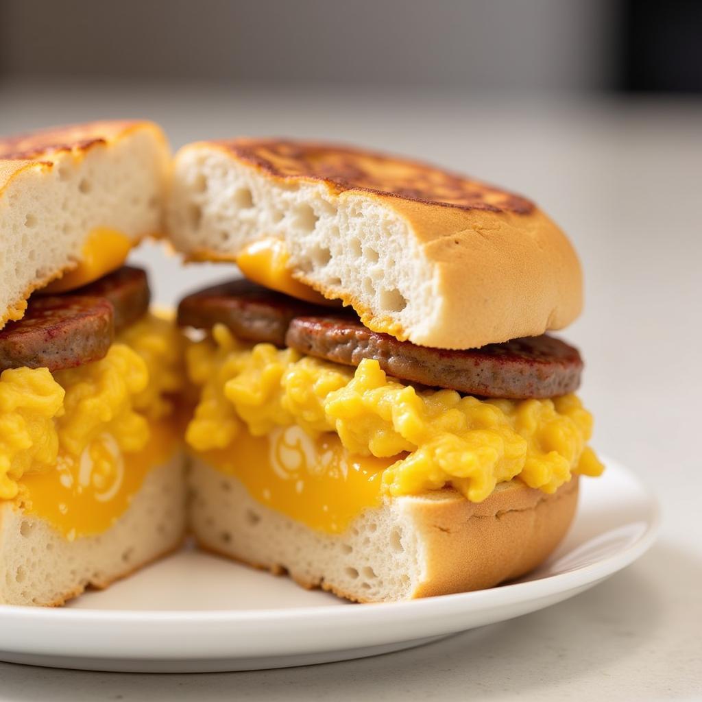 Delicious Breakfast Sandwich at Jet Food Store