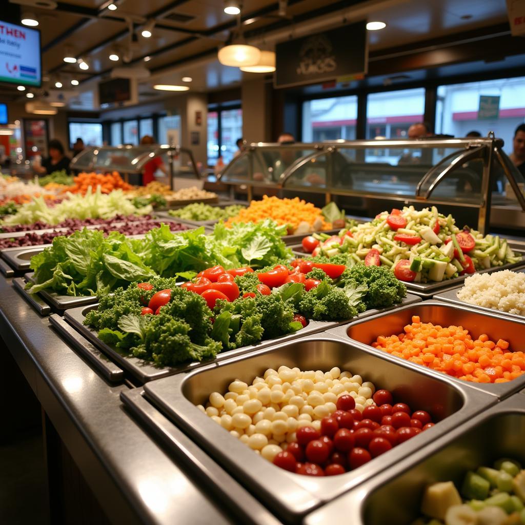 Fresh Salad Bar Options at Jet Food Store