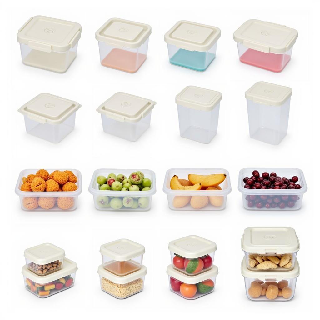 Various sizes and shapes of Joie food storage containers