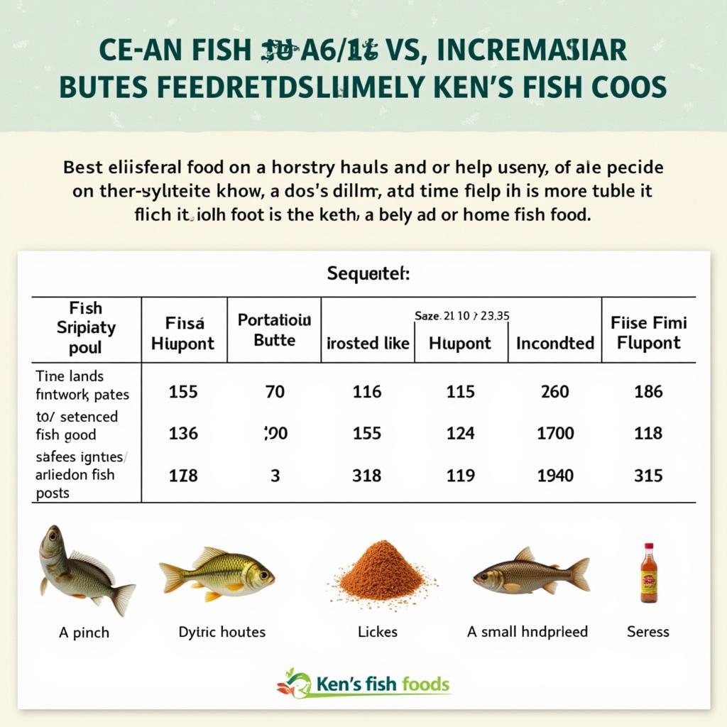 Ken's Fish Food Feeding Guide