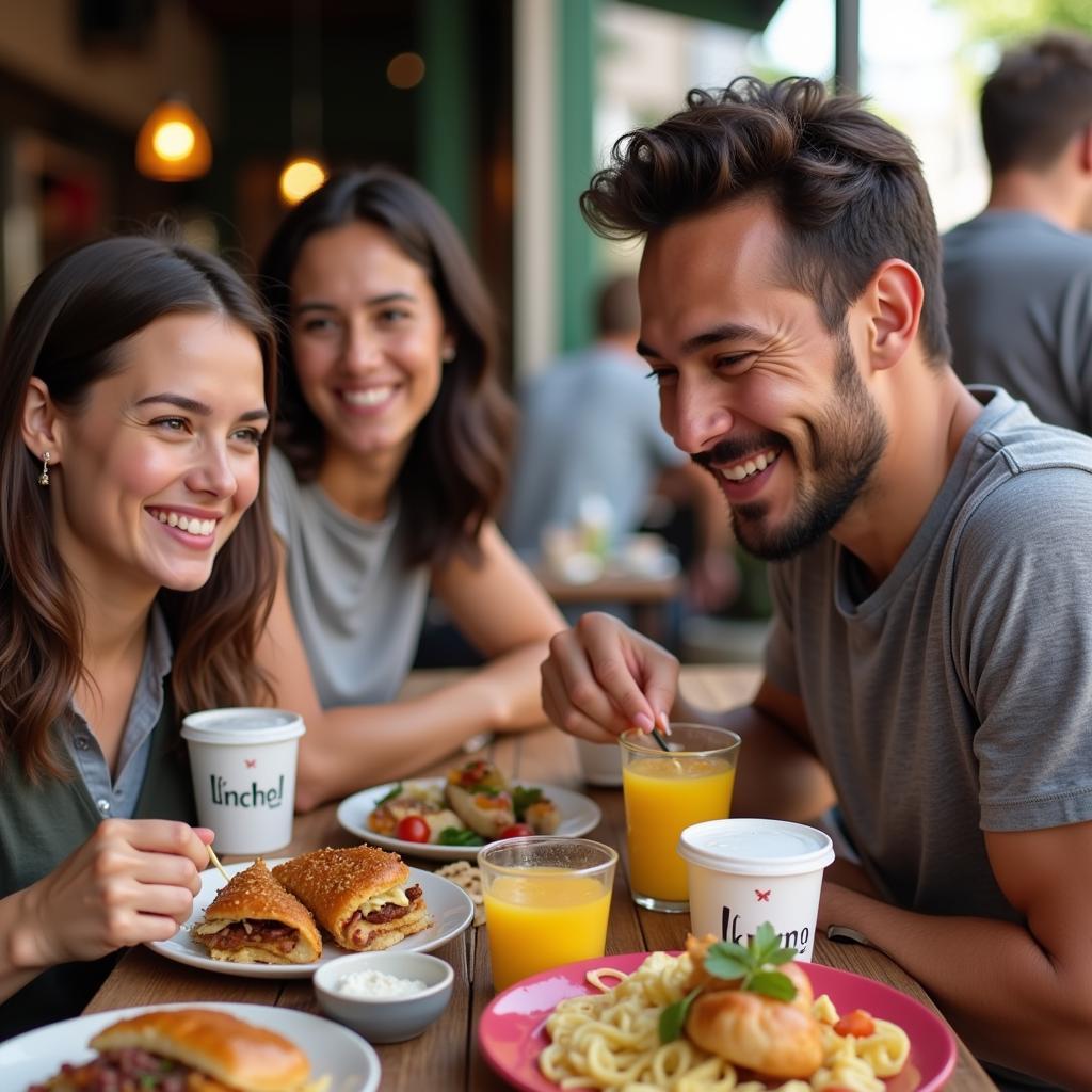 Customers Enjoying Kincho Grill Food