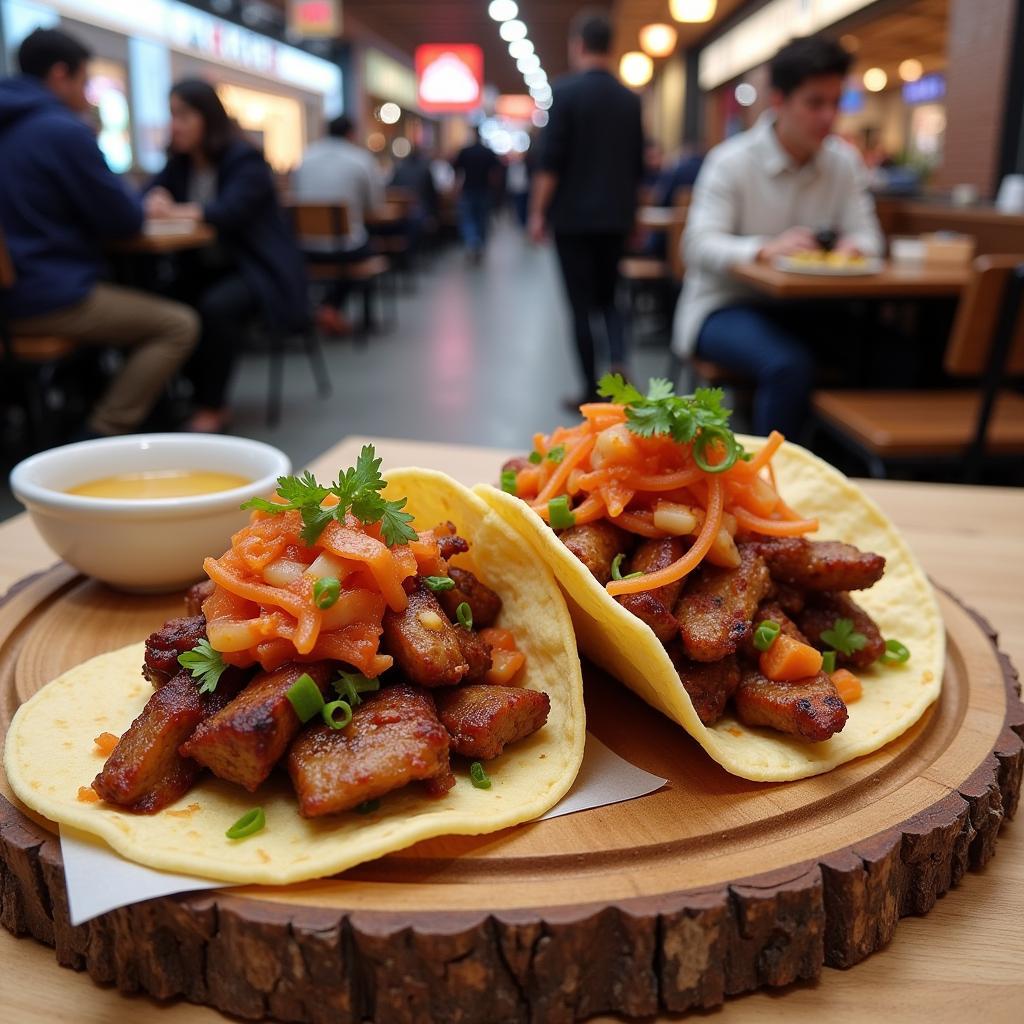 Korean BBQ Tacos at Lincoln Square Food Court