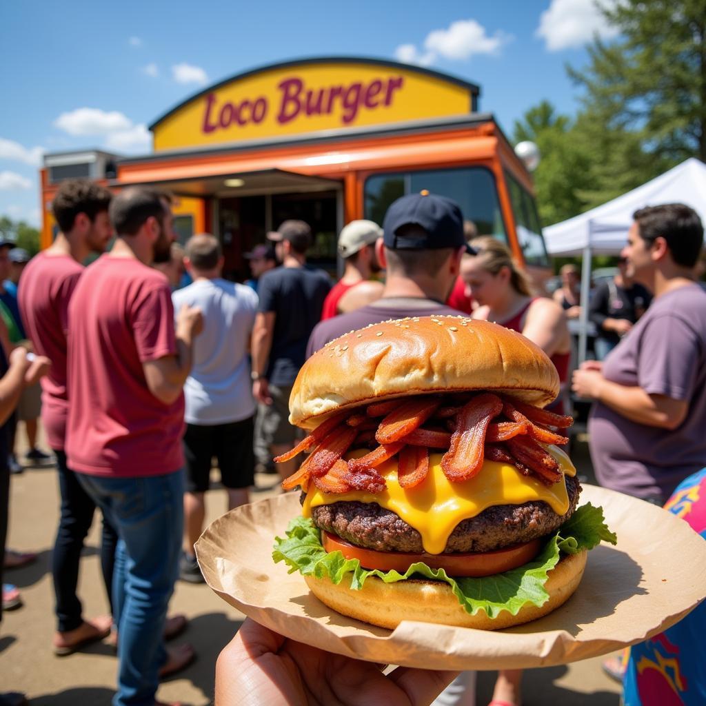 Loco Burger Food Truck serving up delicious burgers