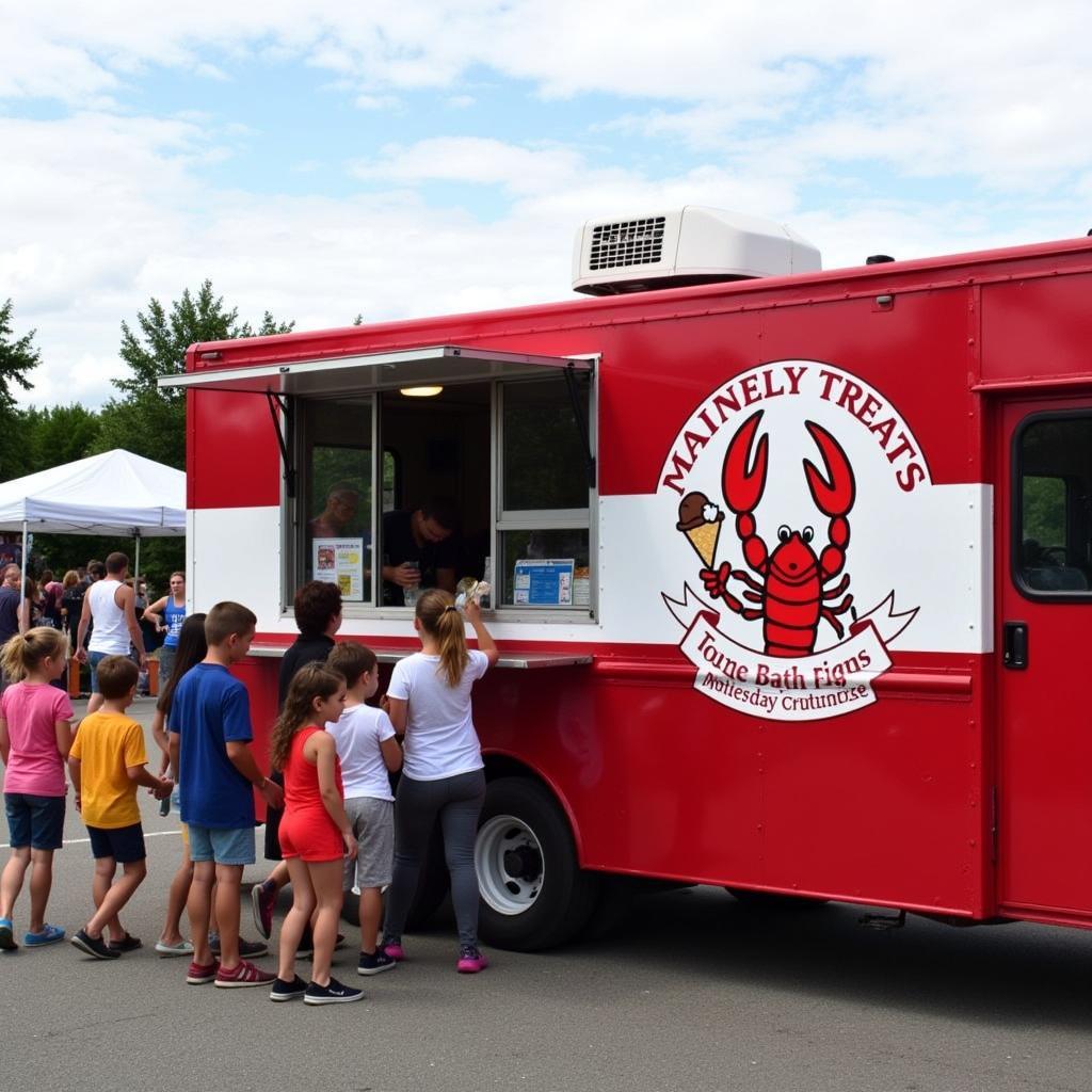 Mainely Treats Food Truck parked at a local event