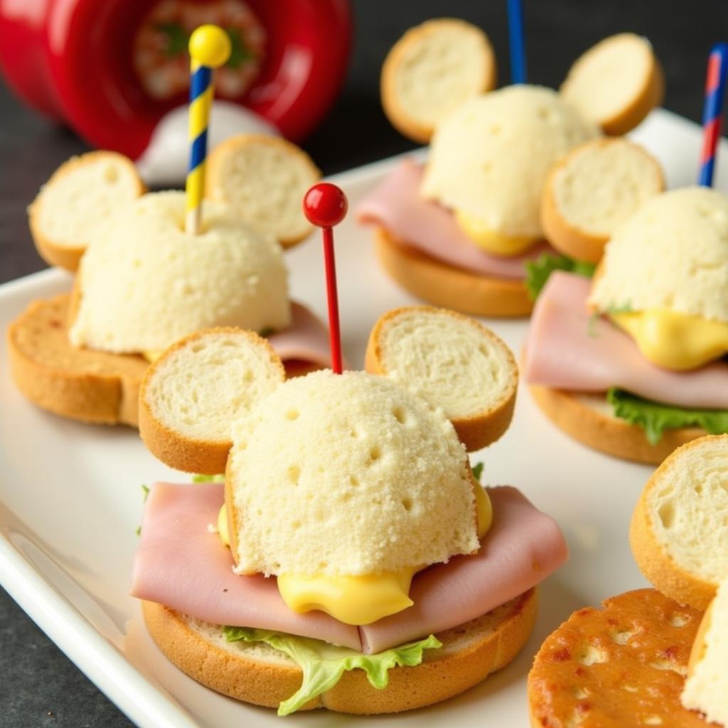 Mickey Mouse Shaped Sandwiches for Kids Party