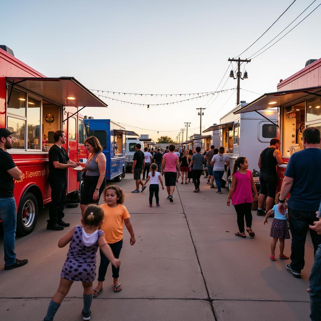 Midland, Texas food truck community gathering