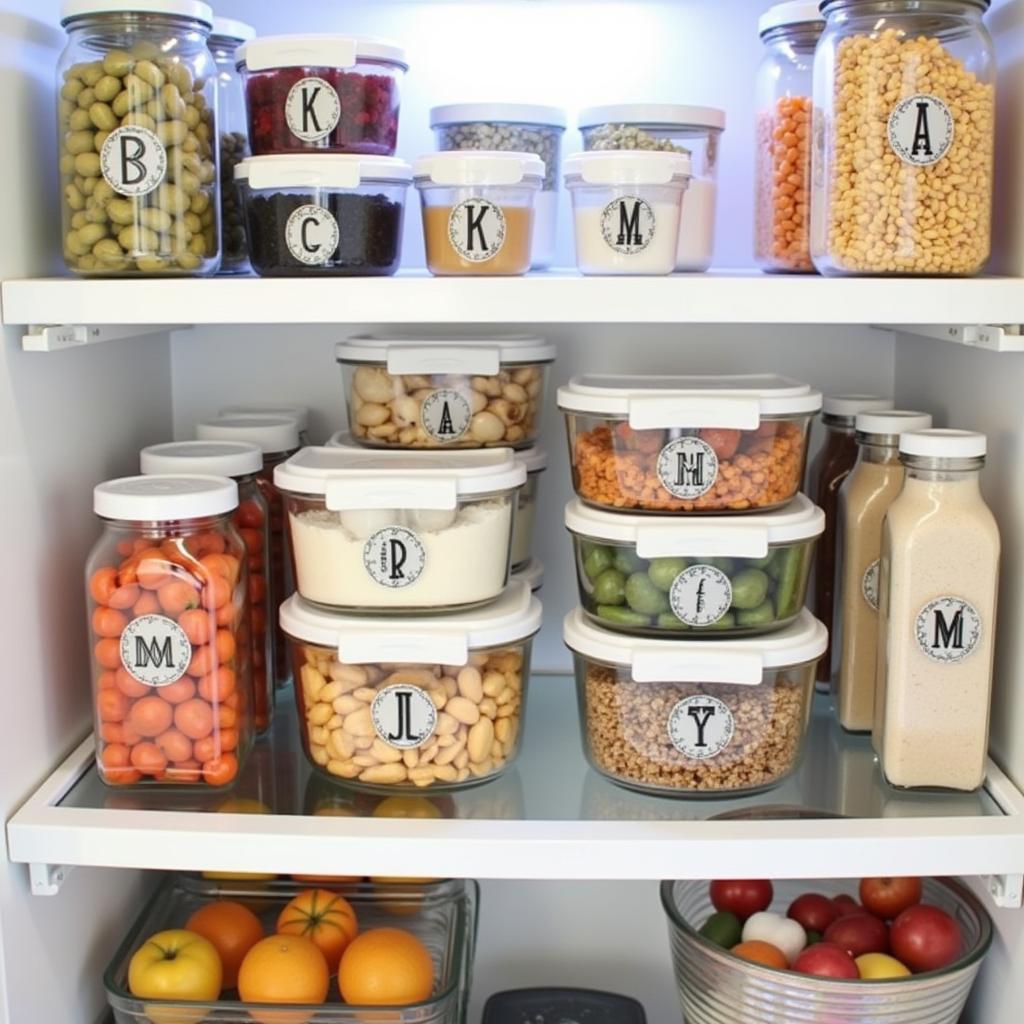 Inspiring Monogrammed Food Storage Container Organization Ideas