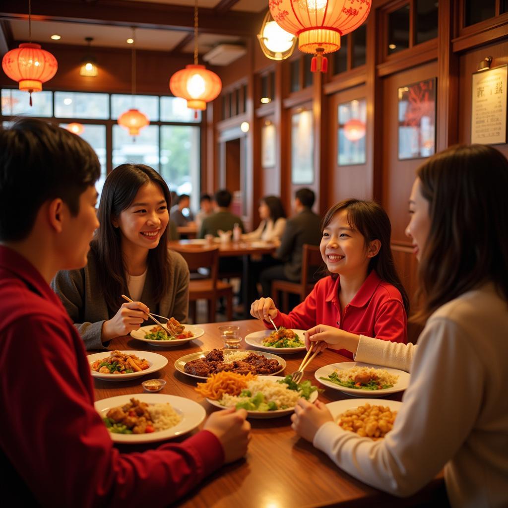 Family Dining at a Chinese Restaurant in Mount Washington