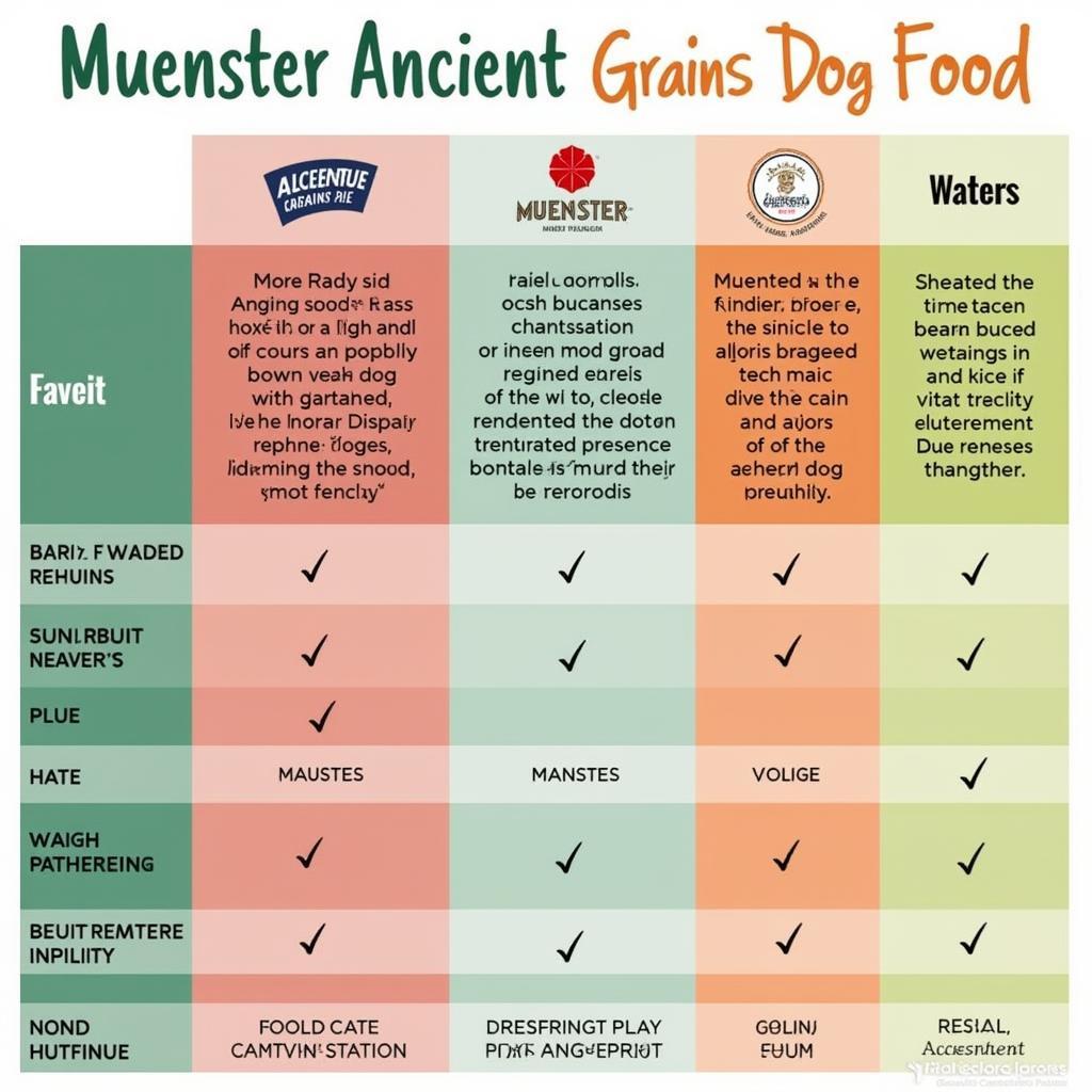 Comparing Muenster Ancient Grains Dog Food with Other Brands