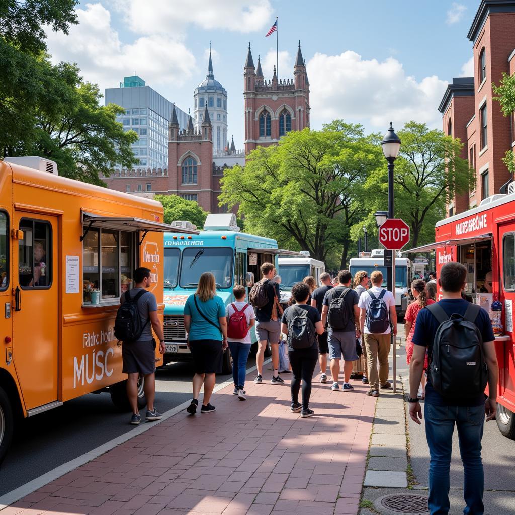 MUSC Food Trucks at Lunch Rush