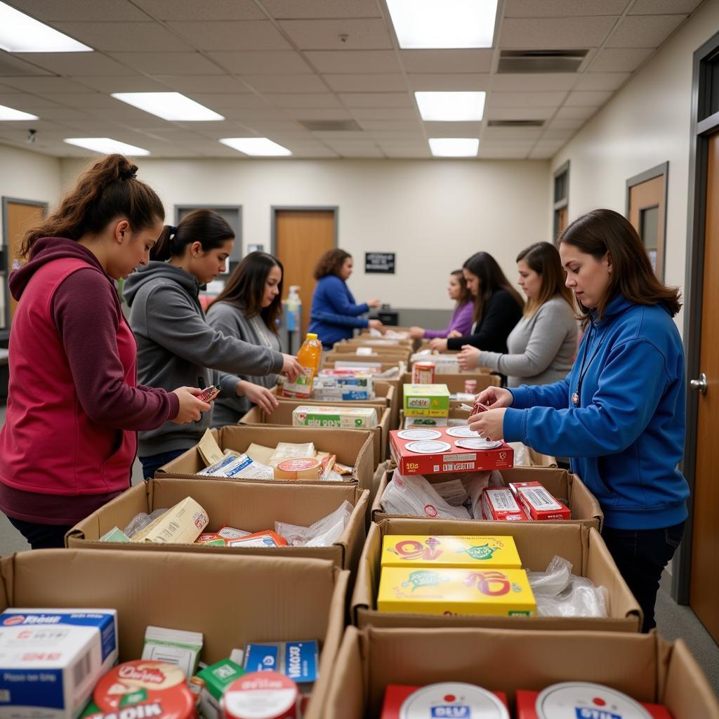 Newark Ohio Food Bank Volunteers Helping Families