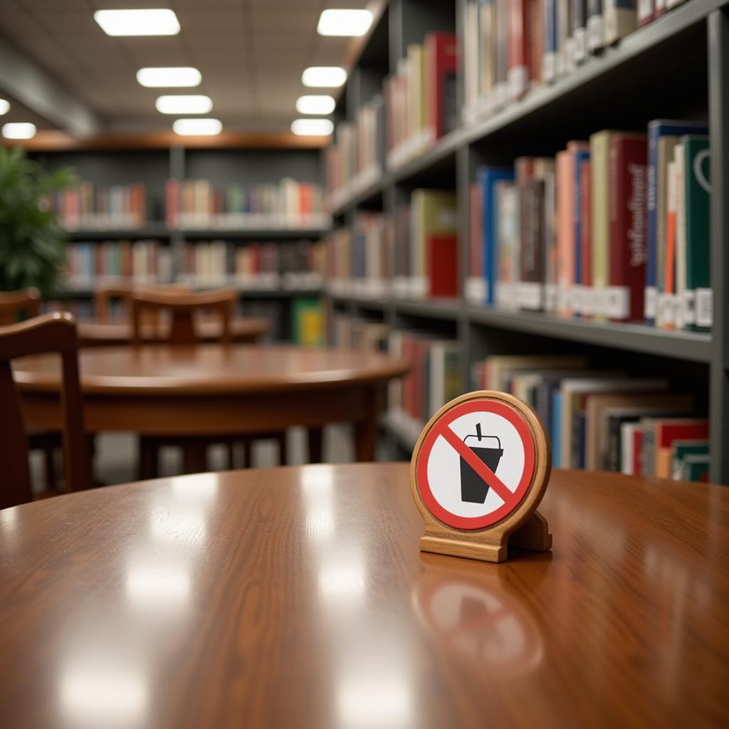 Quiet Please: No Food or Drink in the Library