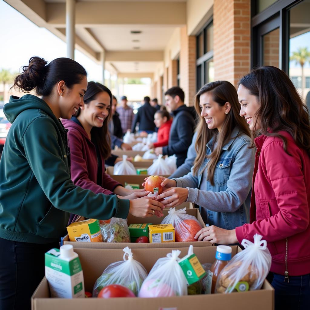 Families receiving food assistance at the Oakland Hope Food Pantry