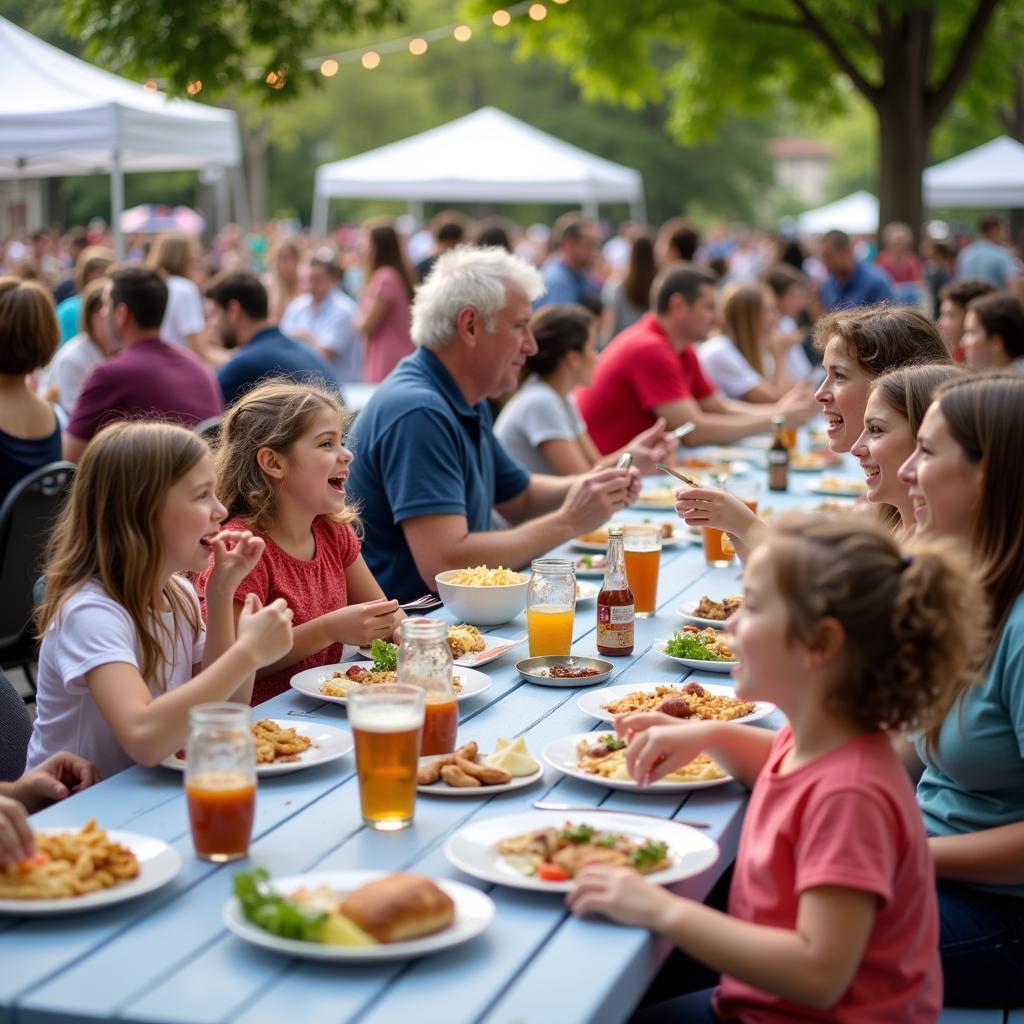 Oakmont Greek Food Festival Families Enjoying Food