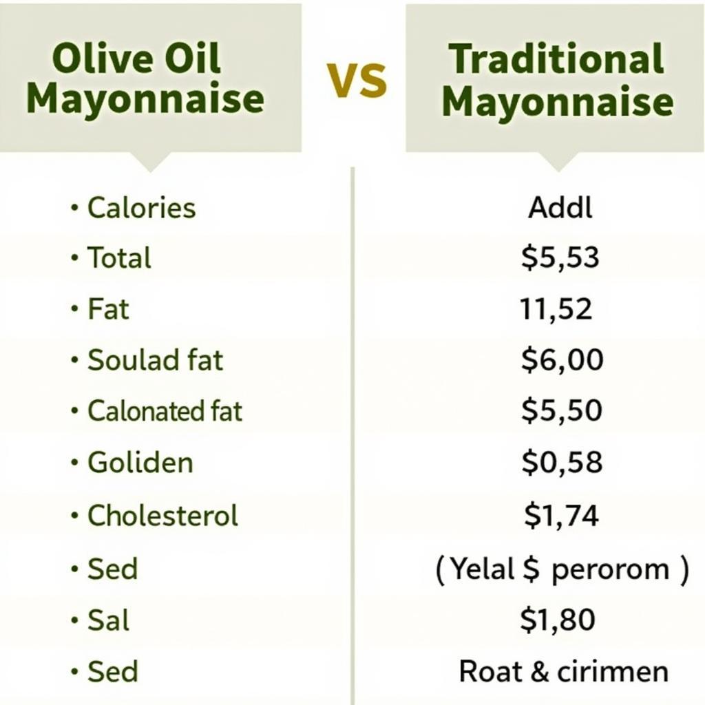 Olive Oil Mayonnaise vs. Traditional Mayonnaise