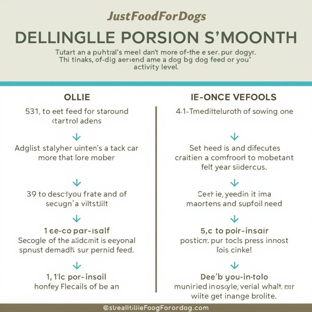 Ollie vs. JustFoodForDogs Feeding Guide