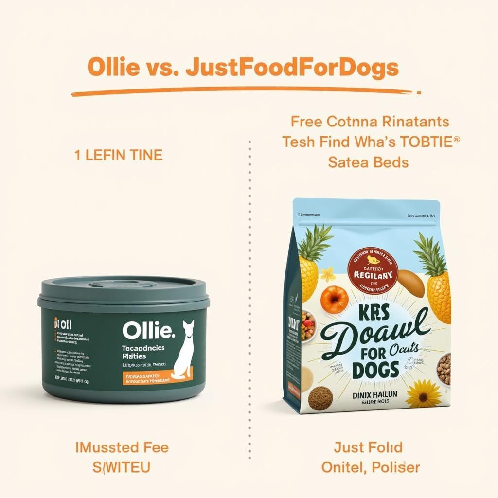 Ollie vs. JustFoodForDogs Packaging Comparison