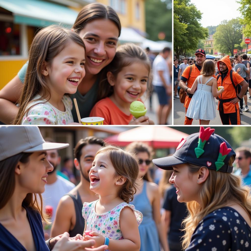 Families enjoying the OMG Food Festival