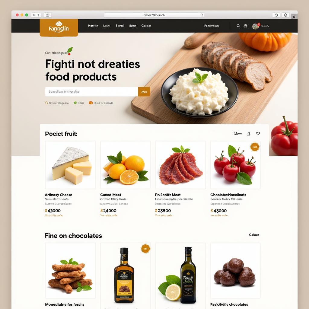 Wide selection of gourmet food available online