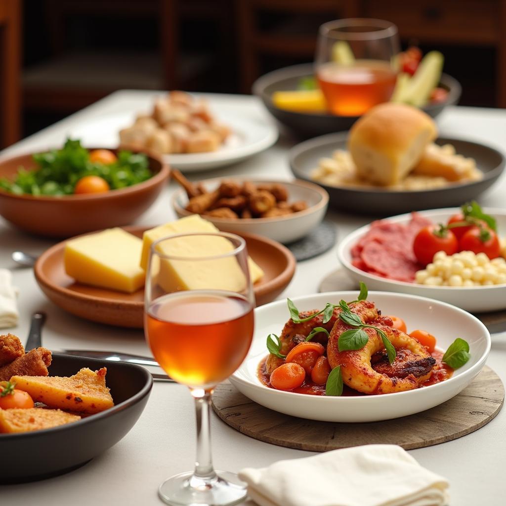 Orange Wine Paired with Various Dishes