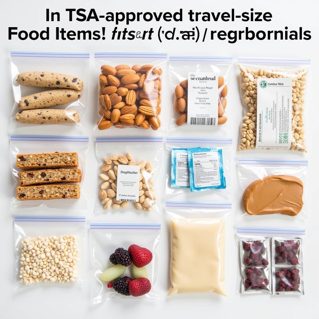 Packing Travel Size Food for Air Travel