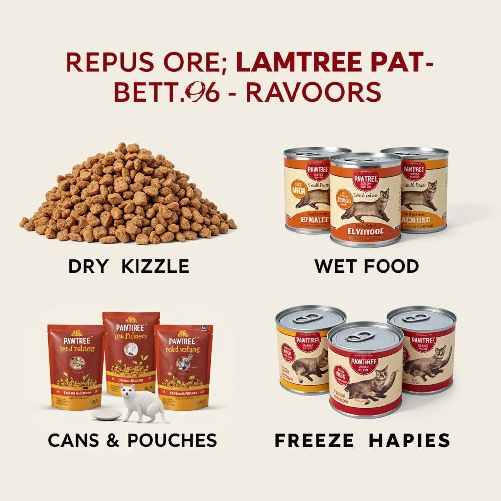 Different types of Pawtree cat food