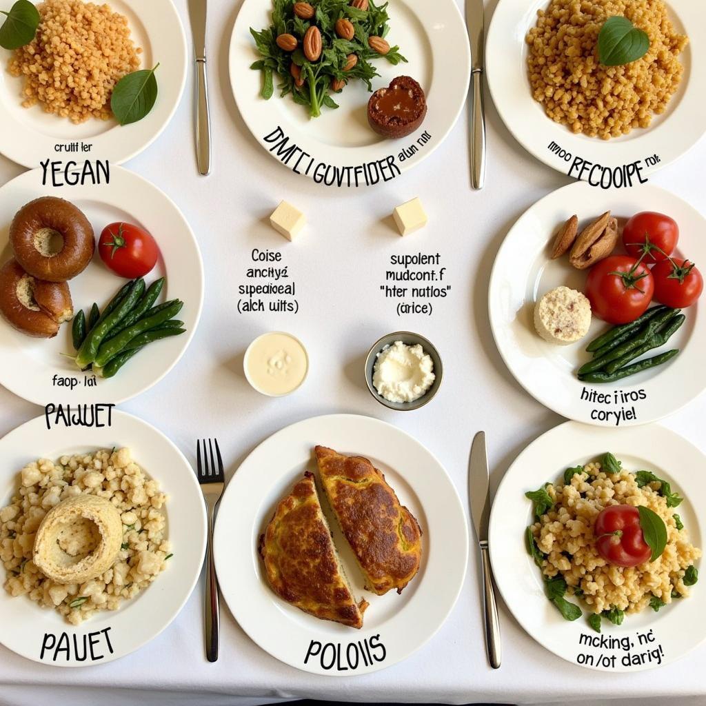 A table displaying a variety of personalized food picks, catering to different dietary needs and preferences.