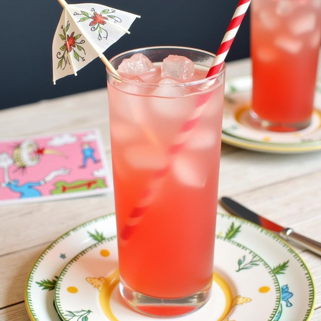 Pink Ink Drink at a Dr. Seuss Party