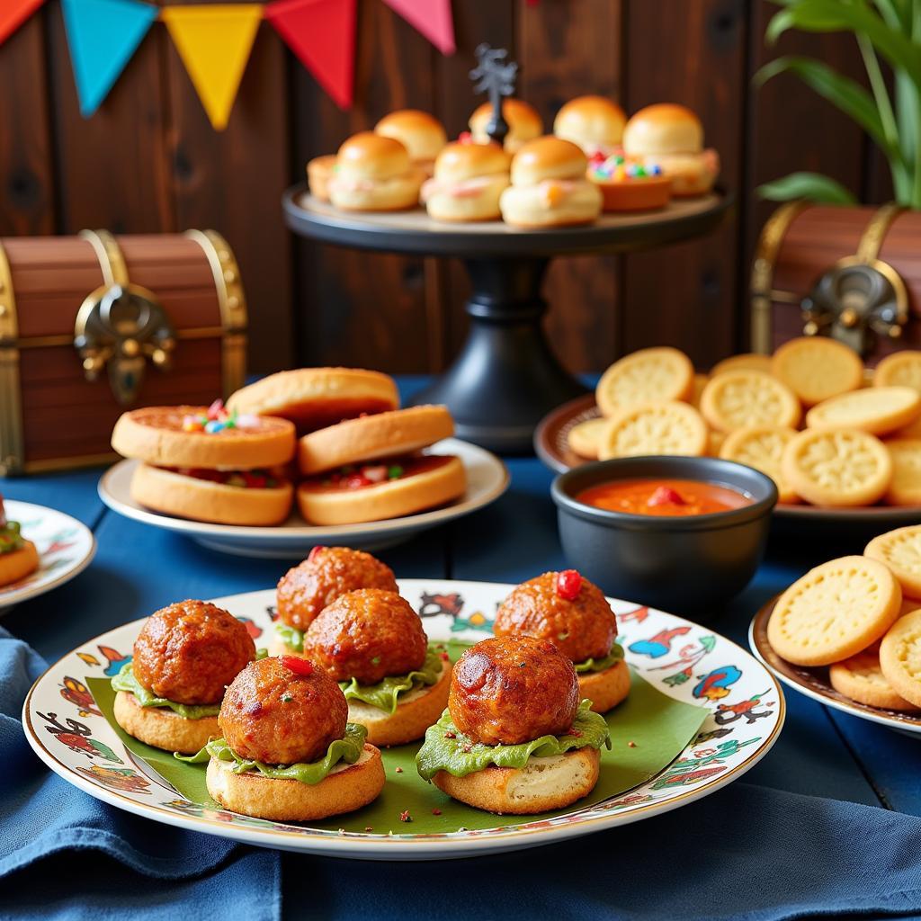 Pirate Themed Party Food Spread