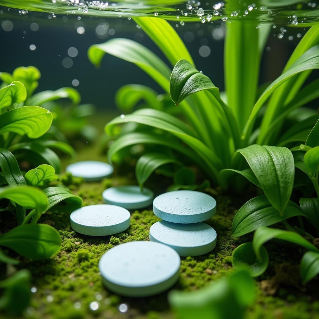 Pondtabbs slow-release fertilizer tablets nourishing aquatic plants