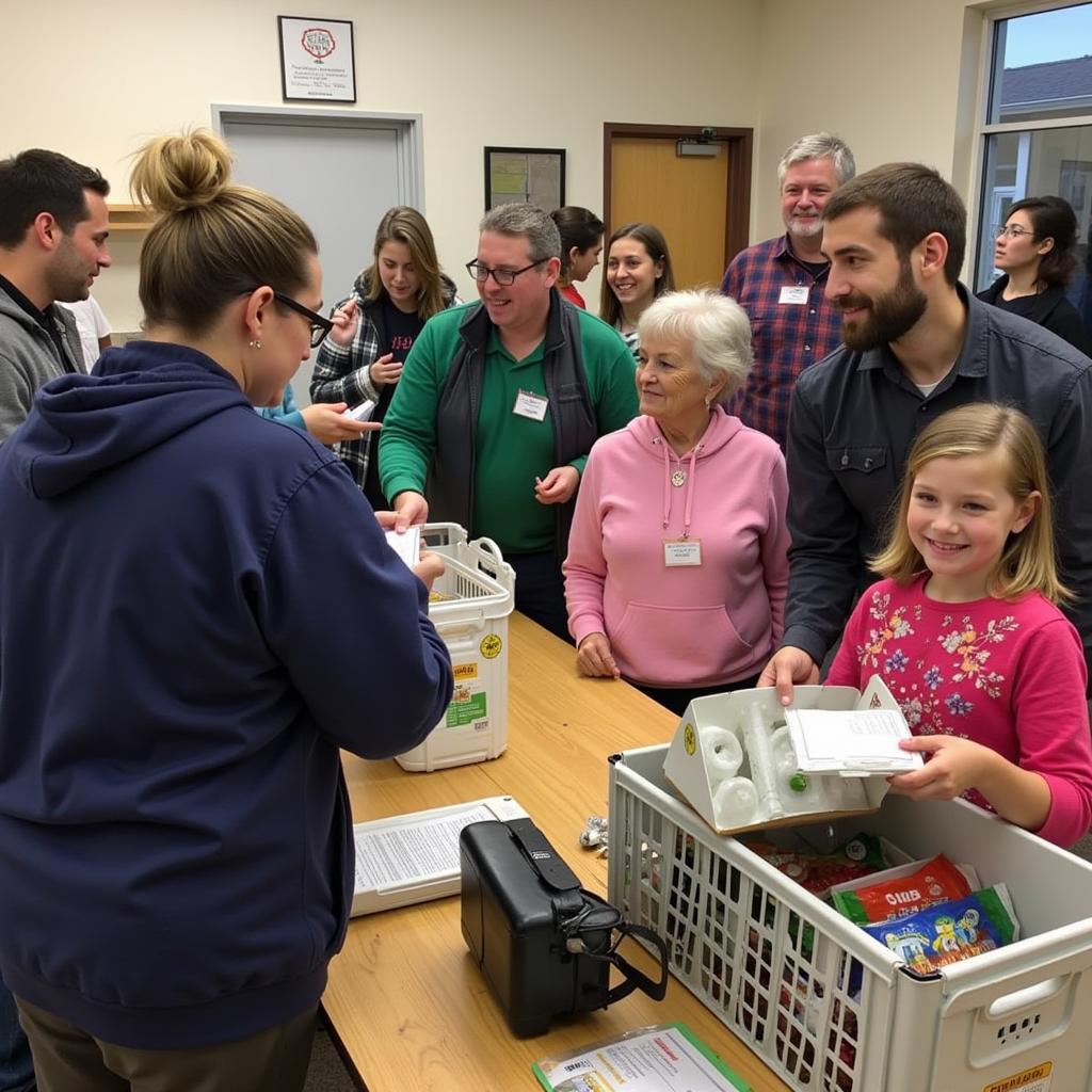 Diverse Individuals and Families Accessing Food Bank Services