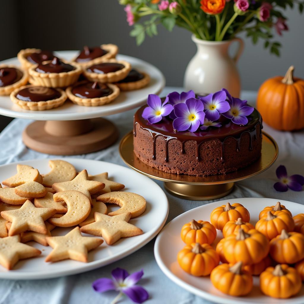 A Bewitching Dessert Table Filled with Practical Magic Inspired Treats