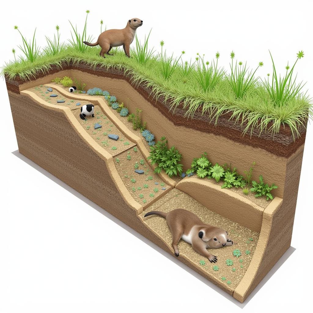 Impact of prairie dog foraging on the prairie ecosystem