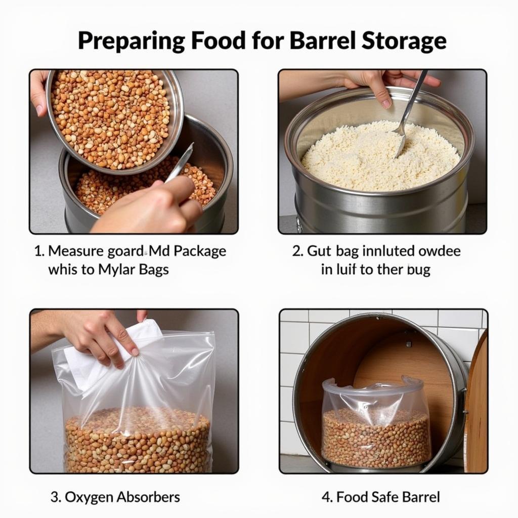 Steps for Preparing Food for Long-Term Barrel Storage