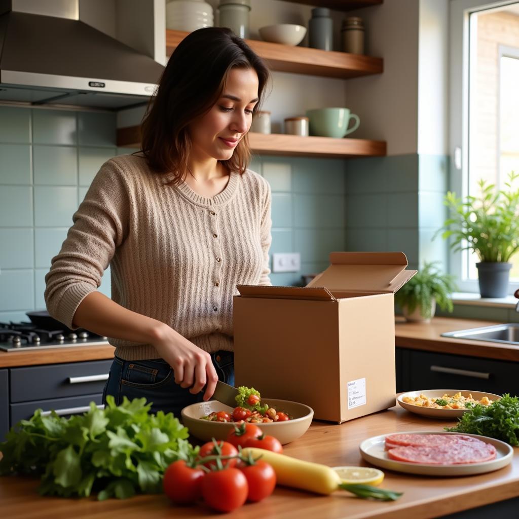 Preparing an Italian Meal with Shipped Ingredients