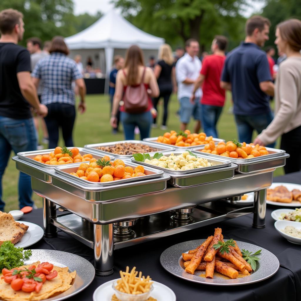 Propane Food Warmer at an Outdoor Event