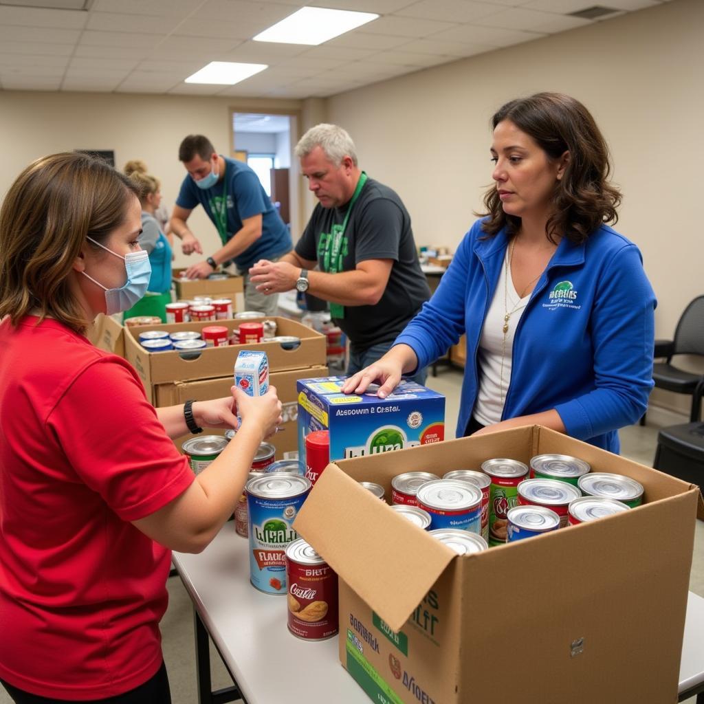 Volunteers Sorting Food at Punta Gorda Food Pantry