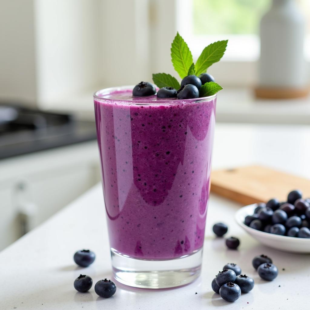 Purple Smoothie with Natural Food Coloring