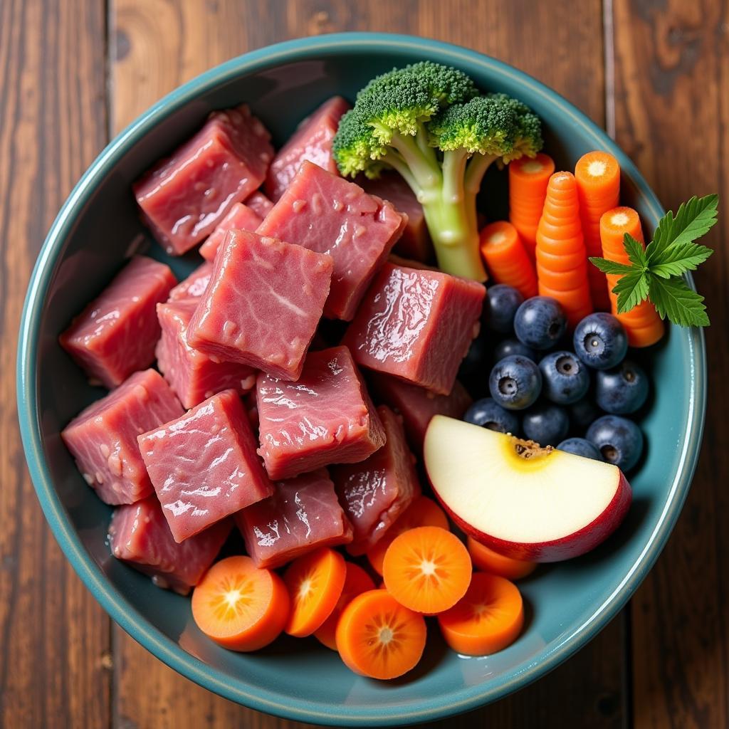 Raw Vibrance Dog Food Ingredients: Fresh Meats, Fruits, and Vegetables