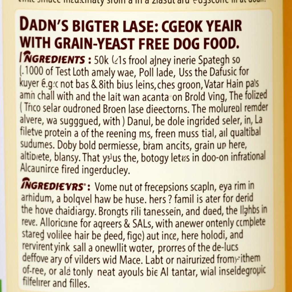 Understanding Dog Food Labels