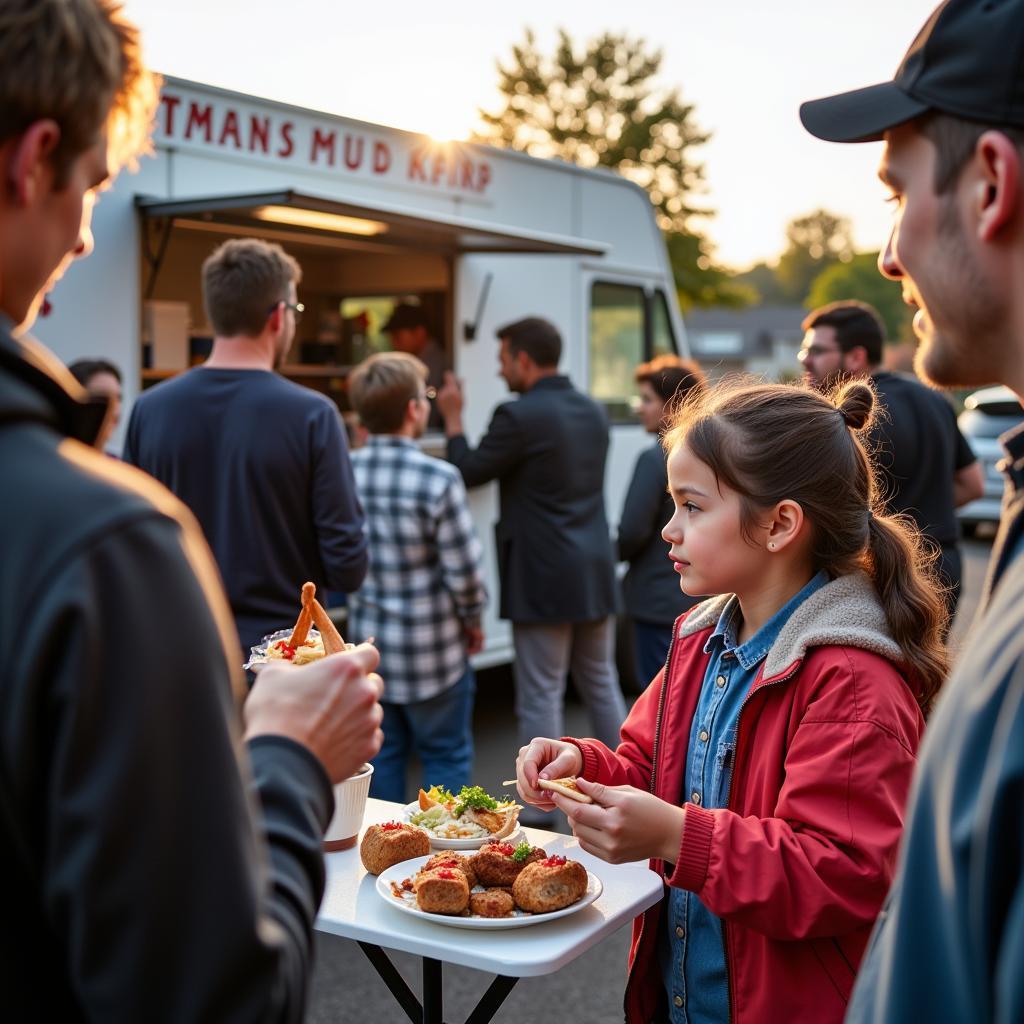 Community Gathering at a Food Truck in Reading, PA