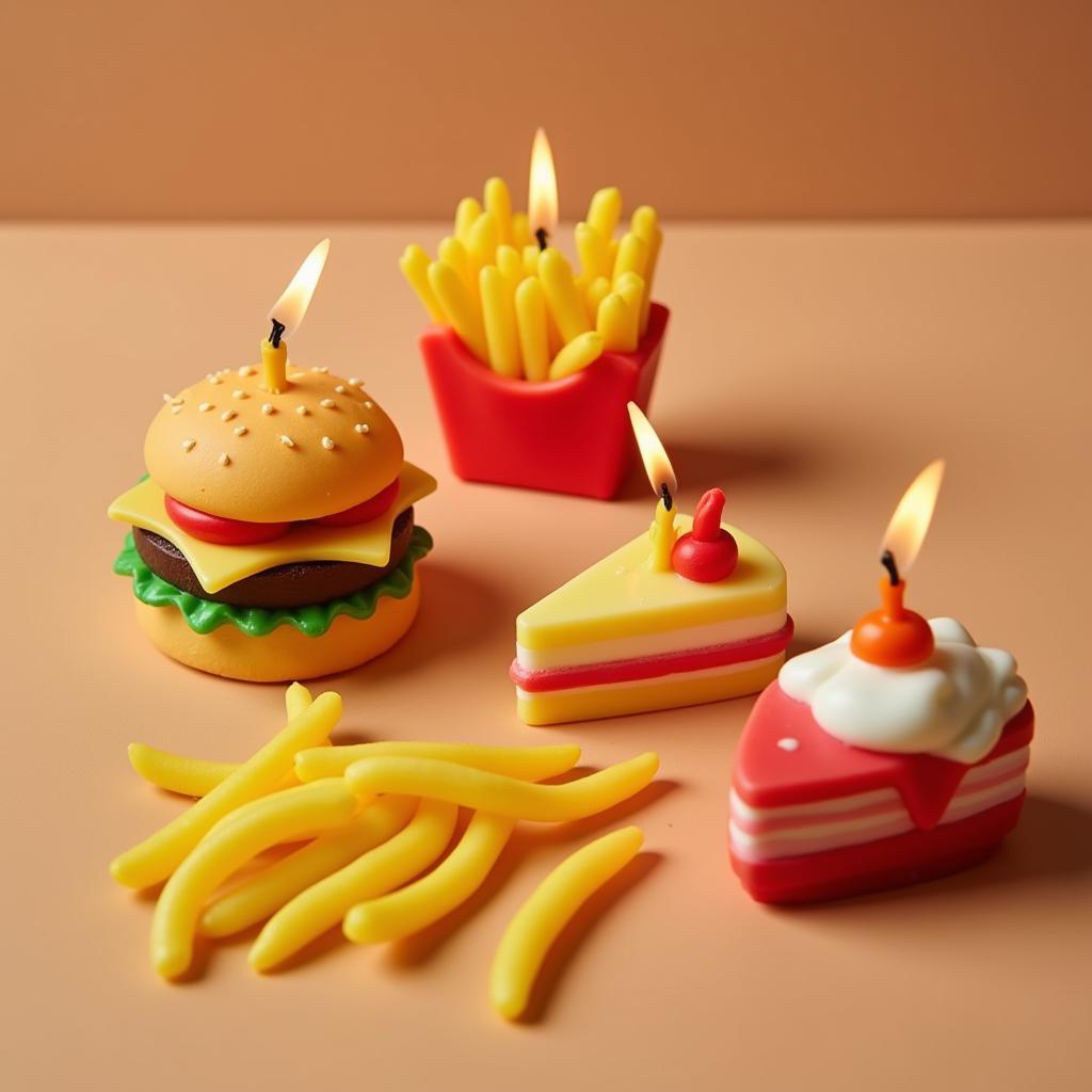 Realistic Food Candles in Various Shapes and Sizes