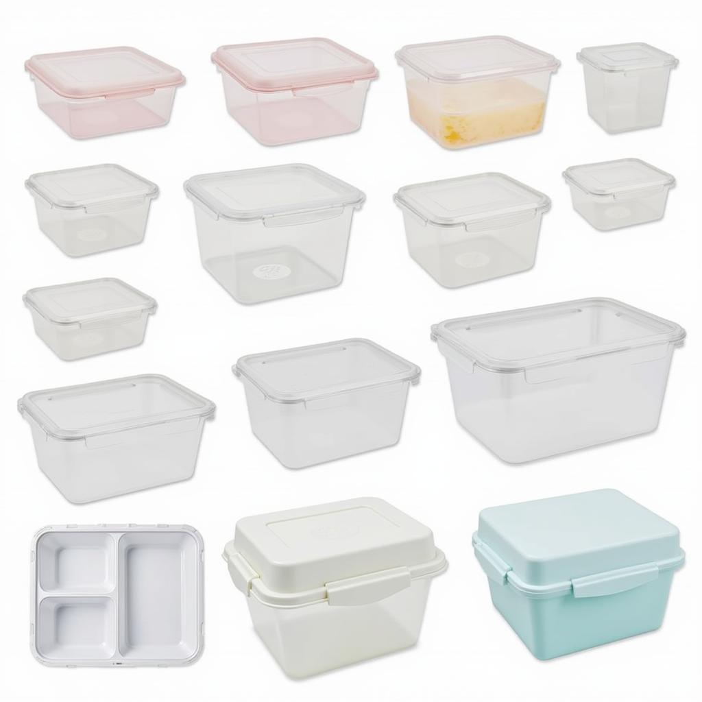 Variety of Rectangle Plastic Food Containers