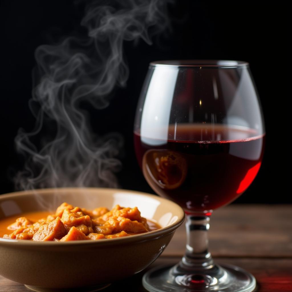 Red Wine Paired with Indian Curry