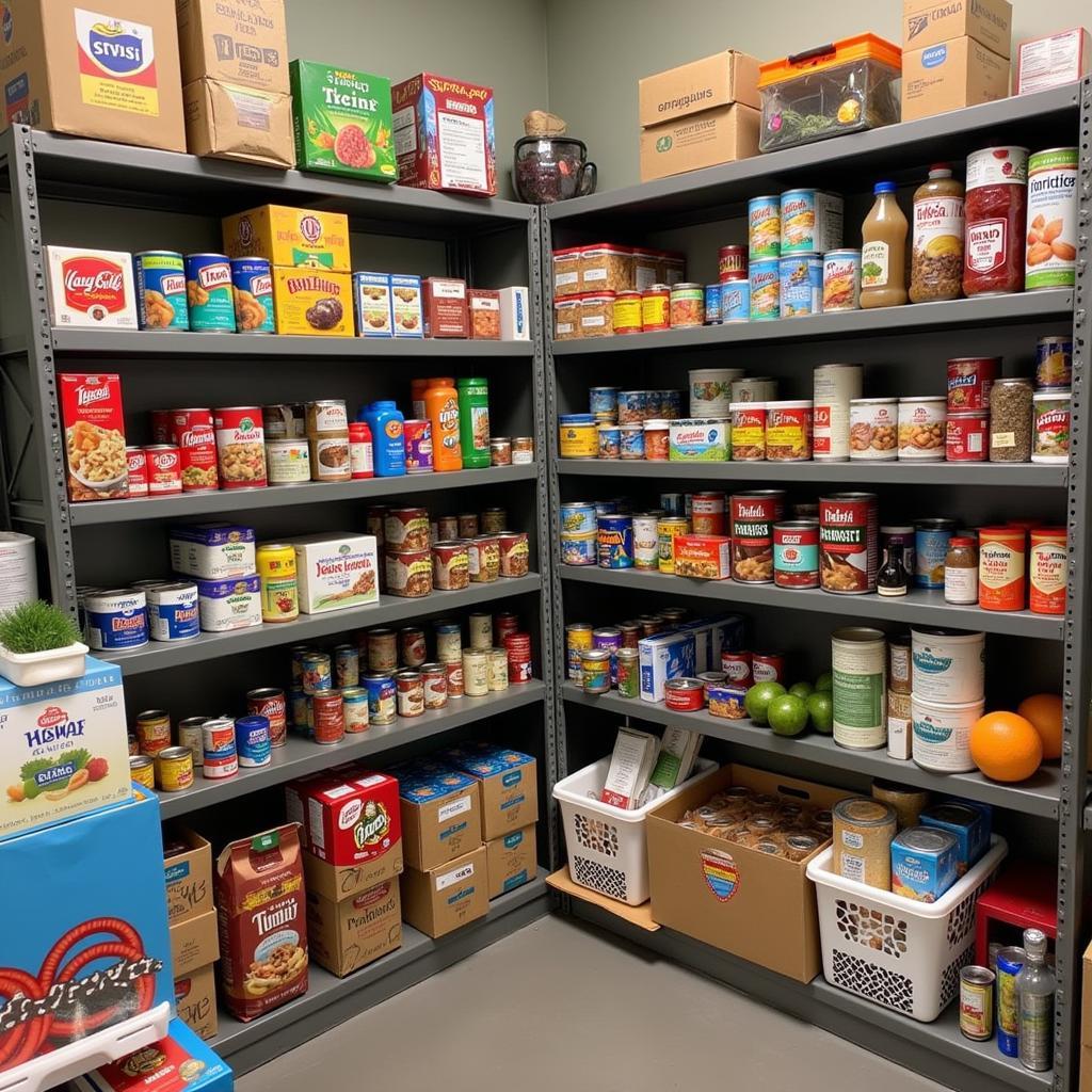 Inside the Saint Cyril and Methodius Parish food pantry